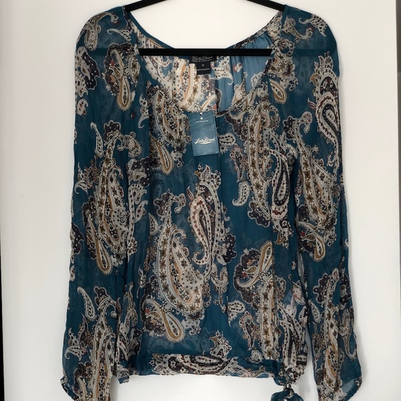 Lucky Brand Tops - Lucky Brand Sheer Overlay Shirt